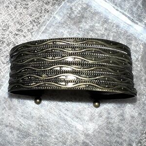 River Dance Cuff Bracelet Bronze Gold Tone Western Gypsy
